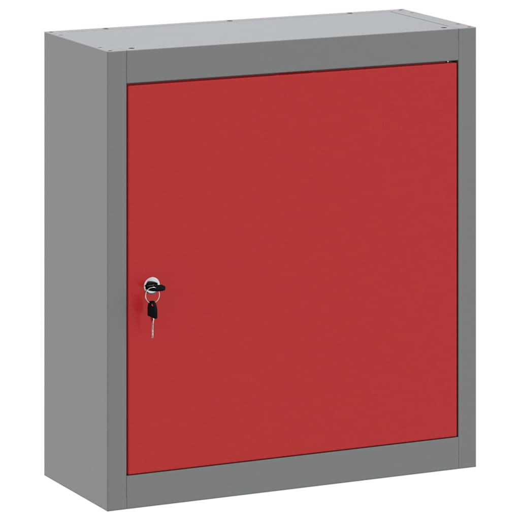 Mobile per attrezzi con blocco Rosso e Grigio 50 x 20 x 55 cm | homemem39