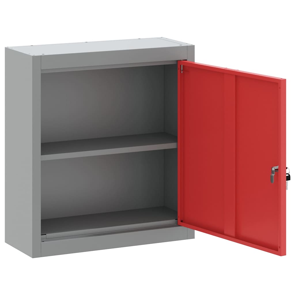 Mobile per attrezzi con blocco Rosso e Grigio 50 x 20 x 55 cm | homemem39