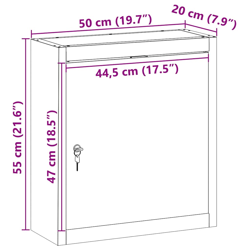 Mobile per attrezzi con blocco Rosso e Grigio 50 x 20 x 55 cm | homemem39