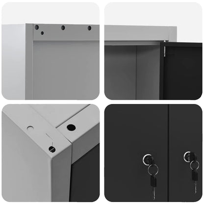 Mobile per attrezzi con blocco Nero e Grigio 100 x 20 x 55 cm | homemem39