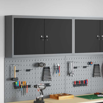 Mobile per attrezzi con blocco Nero e Grigio 100 x 20 x 55 cm