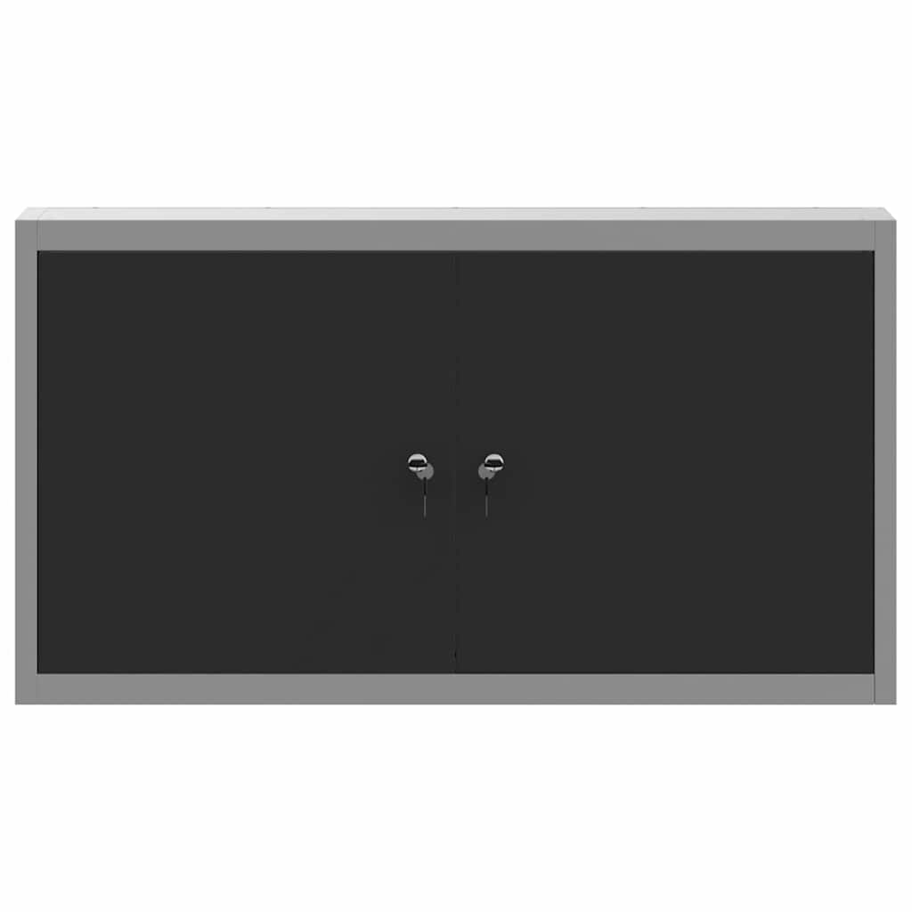 Mobile per attrezzi con blocco Nero e Grigio 100 x 20 x 55 cm | homemem39