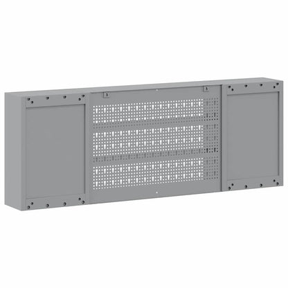 Mobile per attrezzi con blocco Nero e Grigio 150 x 20 x 55 cm | homemem39