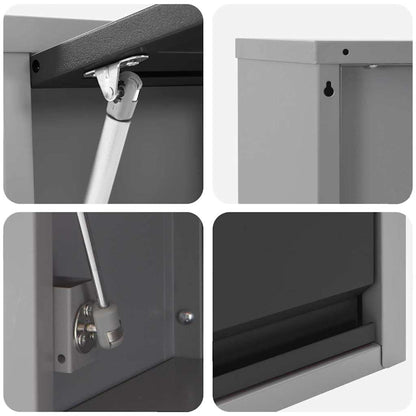 Mobile per attrezzi Nero e Grigio 50 x 25 x 35 cm | homemem39