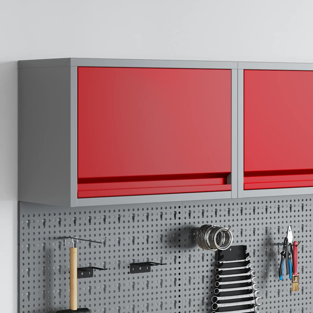 Mobile per attrezzi Rosso e Grigio 50 x 25 x 35 cm | homemem39