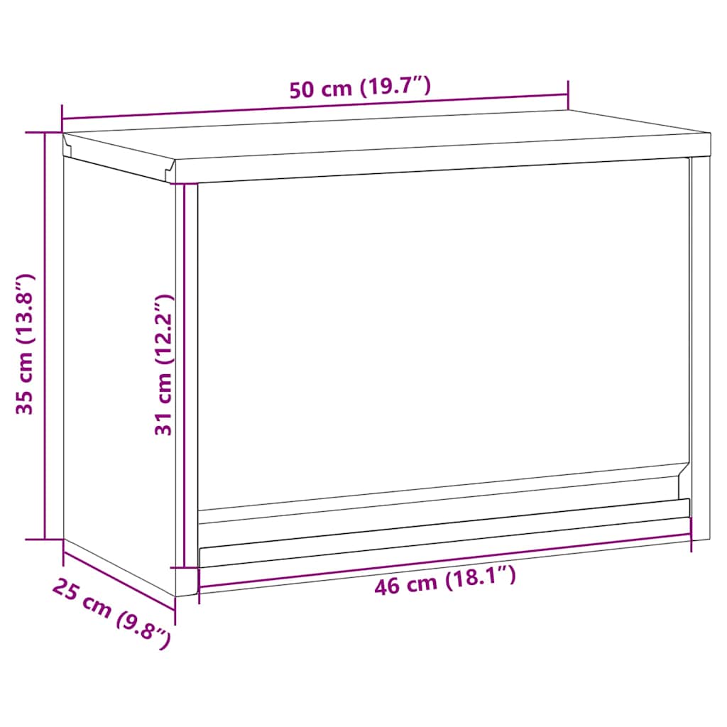 Mobile per attrezzi Rosso e Grigio 50 x 25 x 35 cm | homemem39
