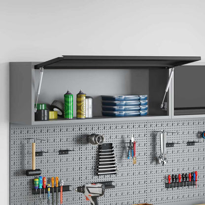 Mobile per attrezzi Nero e Grigio 100 x 25 x 35 cm | homemem39