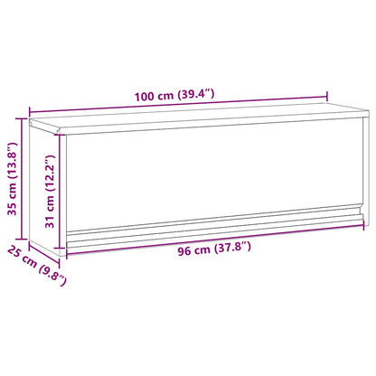 Mobile per attrezzi Nero e Grigio 100 x 25 x 35 cm | homemem39