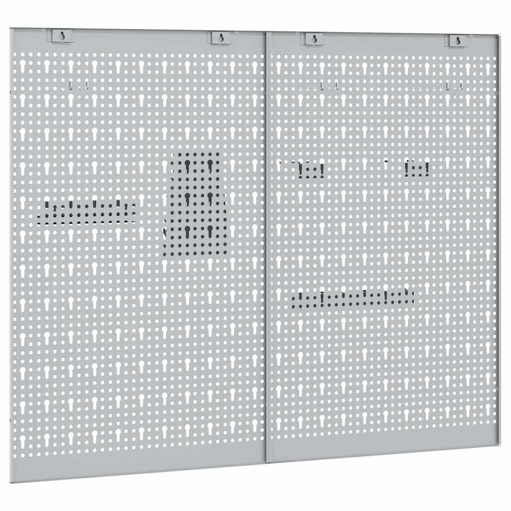 Pannello per attrezzi 2 pcs Grigio 100 x 1 x 80 cm