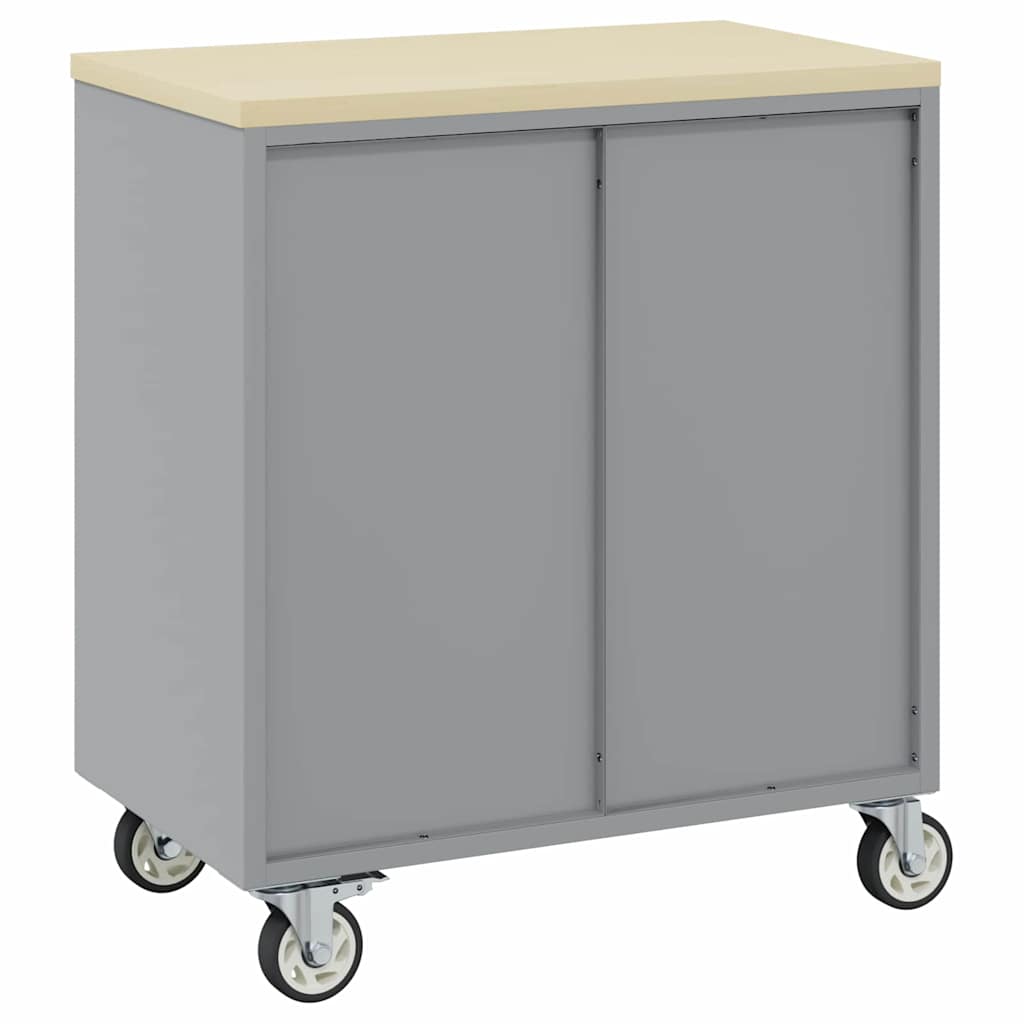 Banco da lavoro con cassetto Nero e Grigio 75 x 45 x 85 cm | homemem39