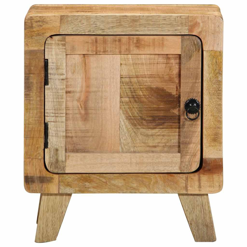 Comodino 40x32x46 cm in Legno Massello di Mango Grezzo - homemem39