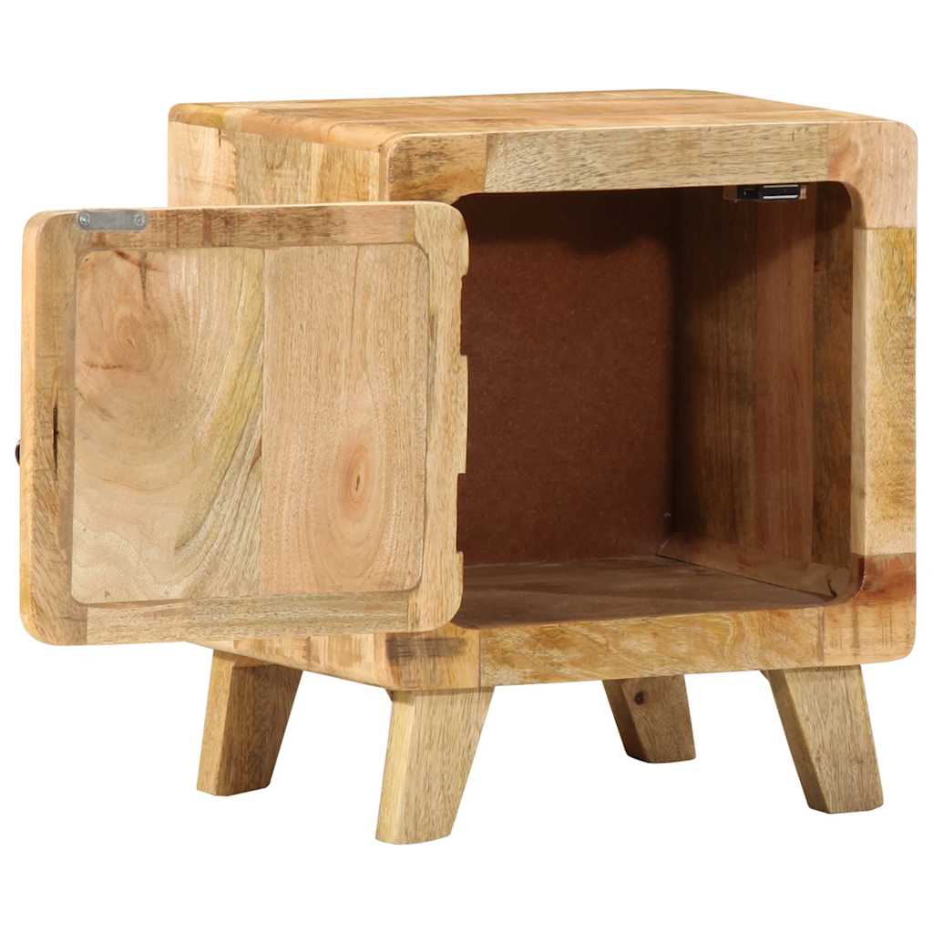 Comodini 2pz 40x32x46 cm in Legno Massello di Mango Grezzo - homemem39