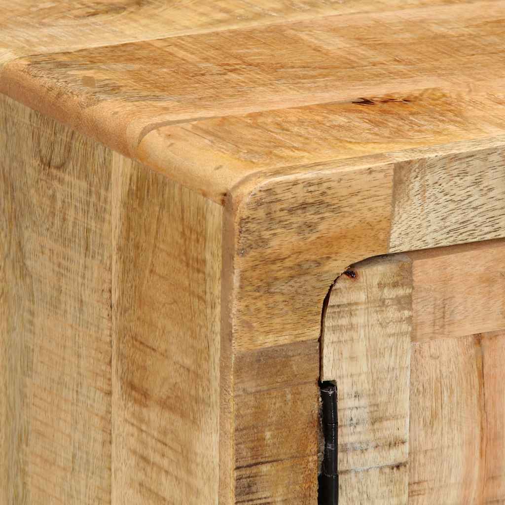 Comodini 2pz 40x32x46 cm in Legno Massello di Mango Grezzo - homemem39