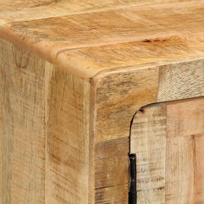 Comodini 2pz 40x32x46 cm in Legno Massello di Mango Grezzo - homemem39