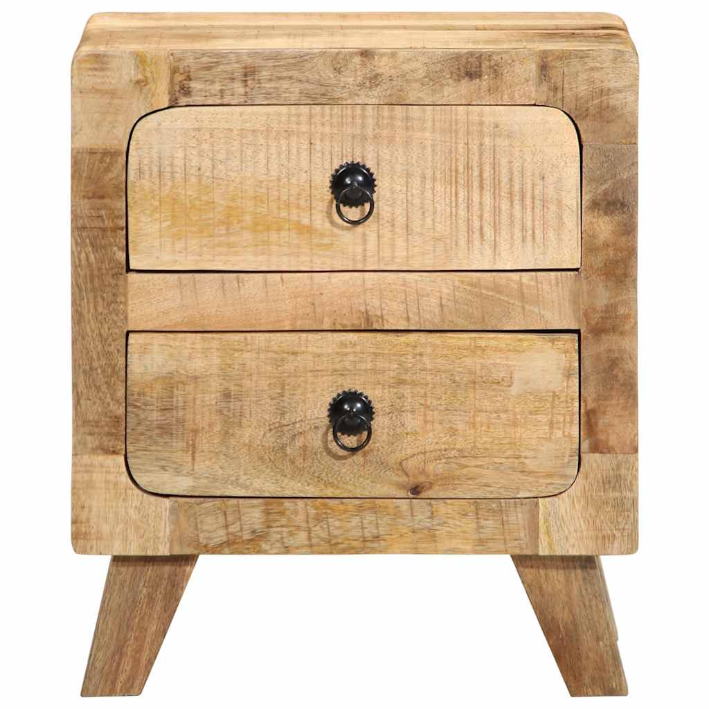 Comodino 40x32x46 cm in Legno Massello di Mango Grezzo | homemem39