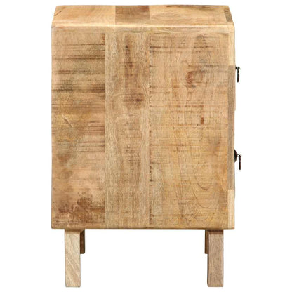 Comodino 40x32x46 cm in Legno Massello di Mango Grezzo | homemem39