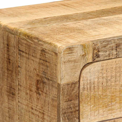 Comodino 40x32x46 cm in Legno Massello di Mango Grezzo | homemem39