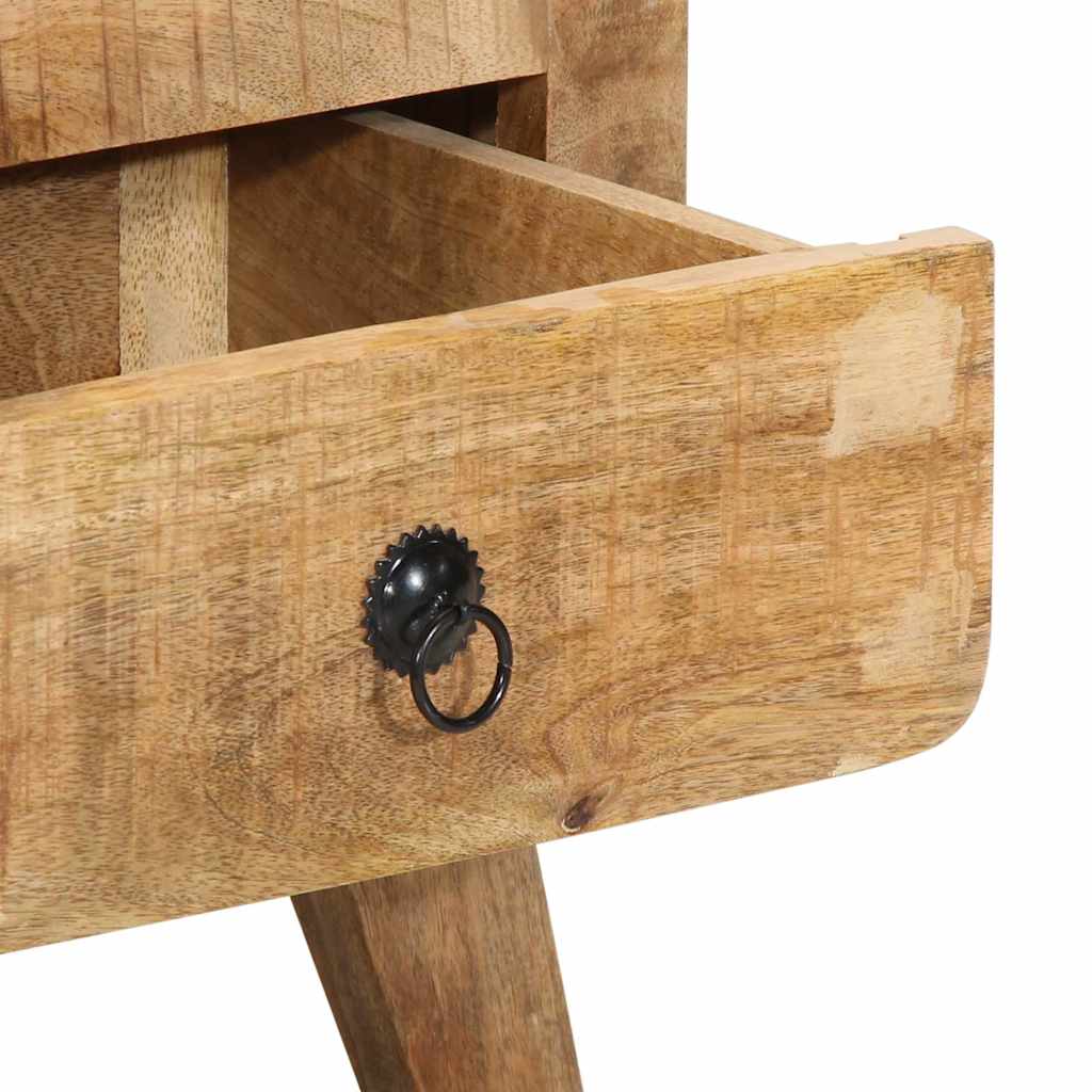 Comodino 40x32x46 cm in Legno Massello di Mango Grezzo | homemem39