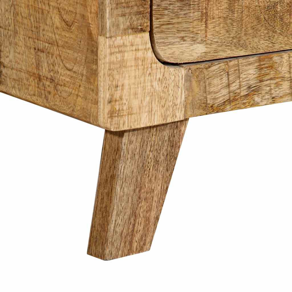 Comodino 40x32x46 cm in Legno Massello di Mango Grezzo | homemem39