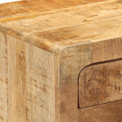 Comodini 2pz 37x32x50 cm in Legno Massello di Mango Grezzo | homemem39