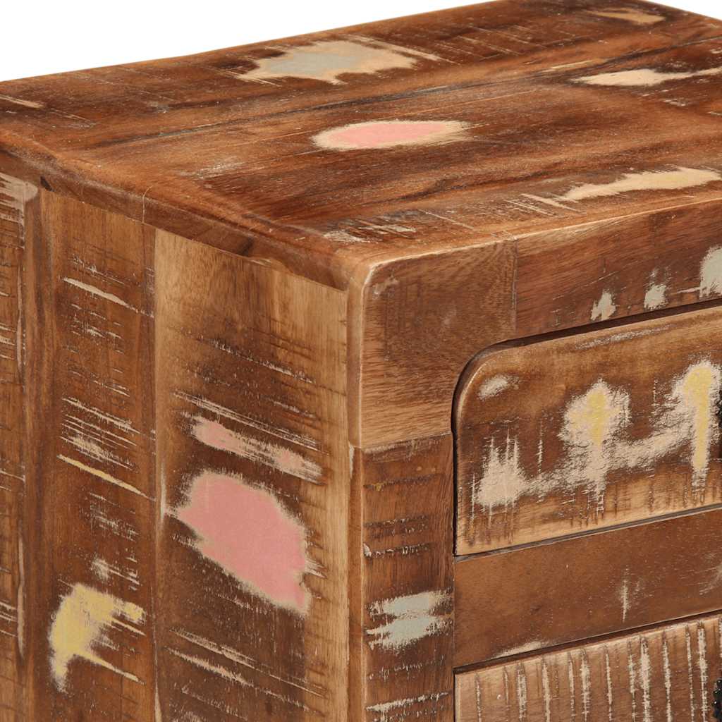 Comodino 37x32x50 cm in Legno Massello di Recupero - homemem39