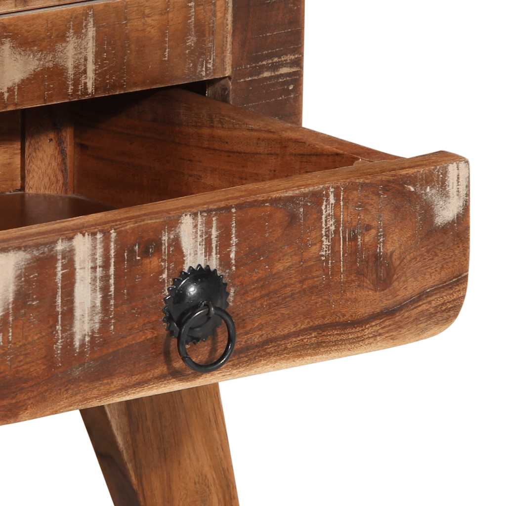 Comodino 37x32x50 cm in Legno Massello di Recupero - homemem39