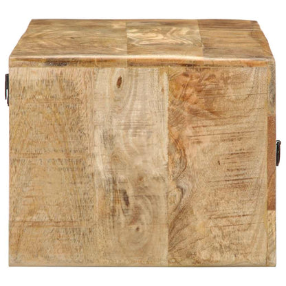 Mobile TV a Parete 100x32x25 cm Legno Grezzo Massello di Mango | homemem39