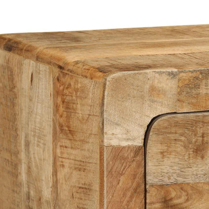 Mobile TV a Parete 100x32x25 cm Legno Grezzo Massello di Mango | homemem39