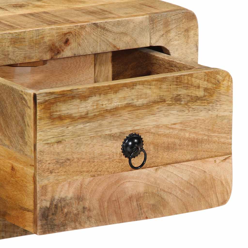 Mobile TV a Parete 100x32x25 cm Legno Grezzo Massello di Mango | homemem39