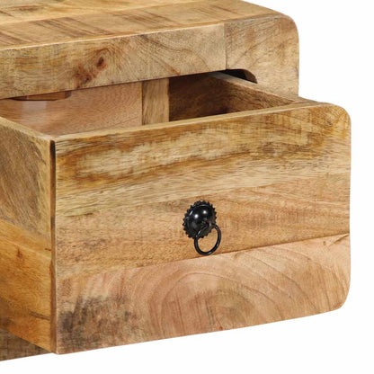 Mobile TV a Parete 100x32x25 cm Legno Grezzo Massello di Mango | homemem39