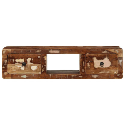 Mobile TV a Parete 100x32x25 cm in Legno Massello di Recupero - homemem39