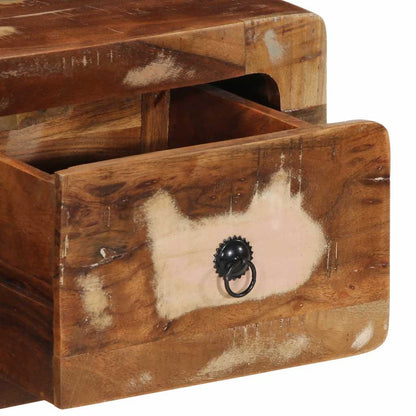 Mobile TV a Parete 100x32x25 cm in Legno Massello di Recupero | homemem39