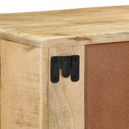 Mobile TV a Parete 100x32x25 cm Legno Grezzo Massello di Mango | homemem39