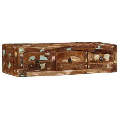 Mobile TV a Parete 100x32x25 cm in Legno Massello di Recupero - homemem39