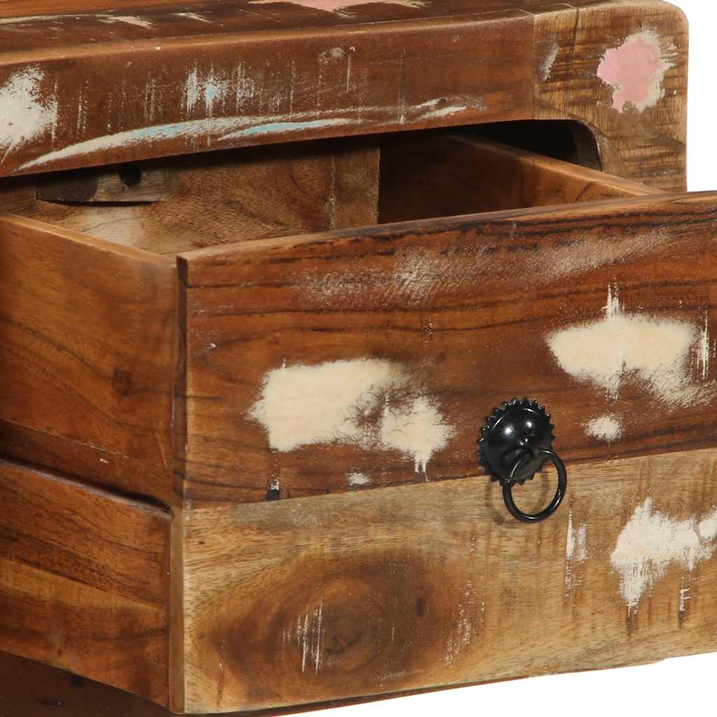 Mobile TV a Parete 100x32x25 cm in Legno Massello di Recupero - homemem39