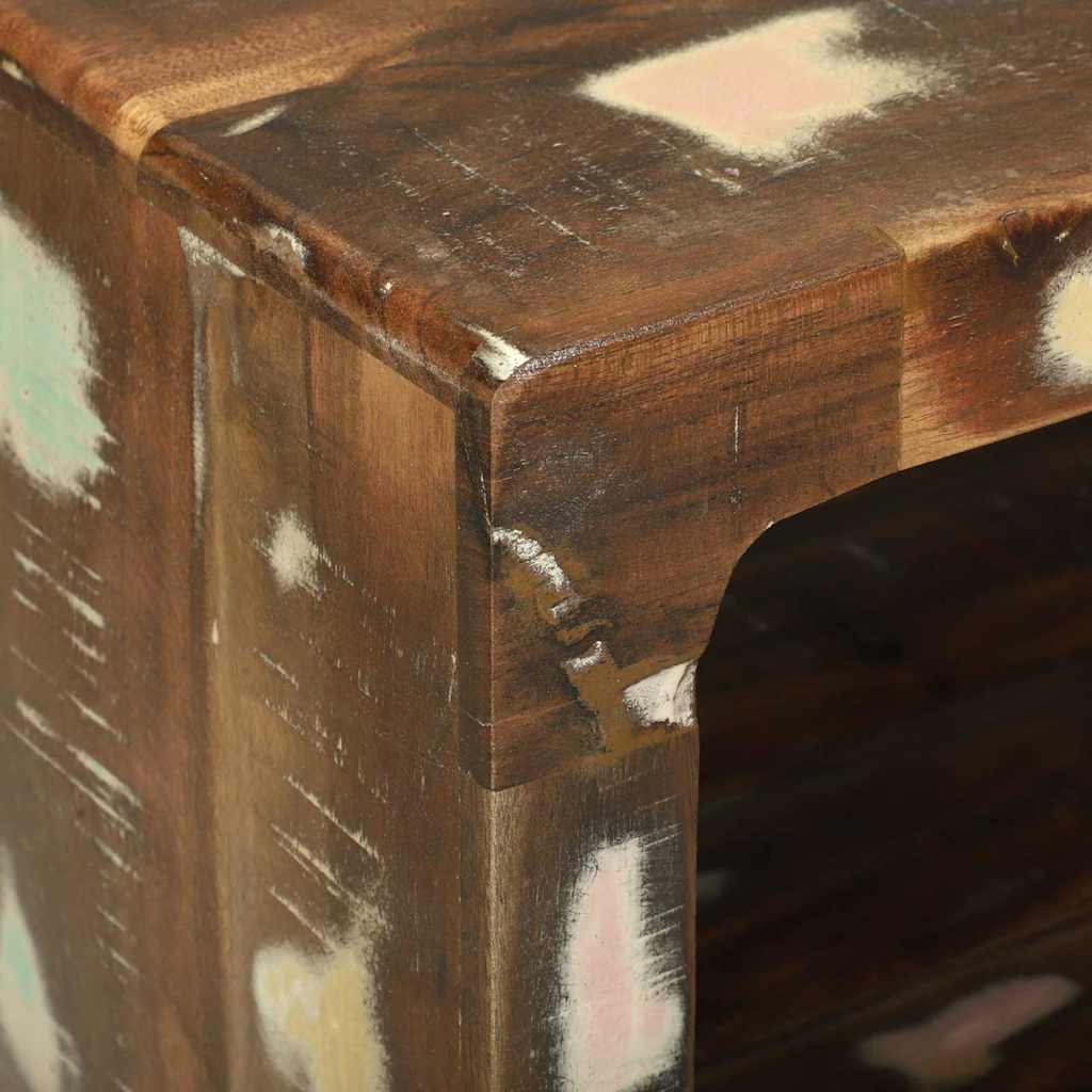 Tavolino da salotto 50 x 50 x 35 cm Legno Recuperato Massello | homemem39