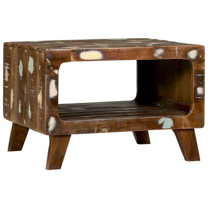 Tavolino da salotto 50 x 50 x 35 cm Legno Recuperato Massello | homemem39
