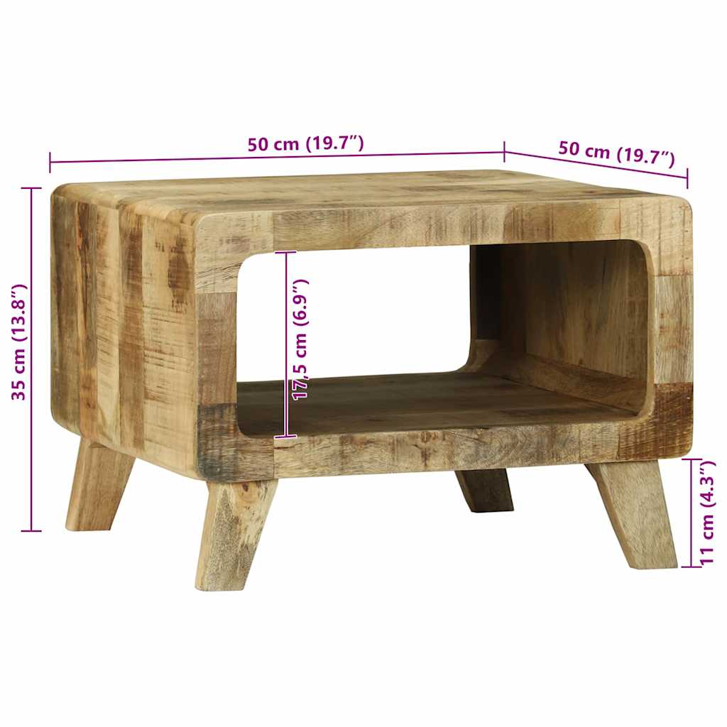 Tavolino da salotto 50 x 50 x 35 cm Legno di mango massello | homemem39
