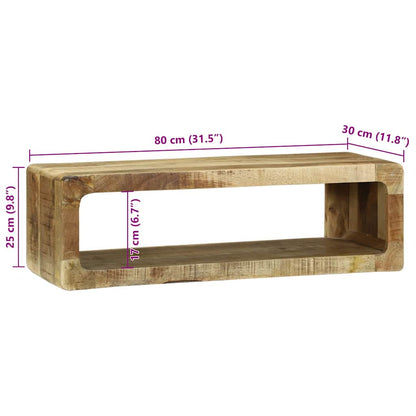 Mobile TV Marrone 80 x 30 x 25 cm Legno massello di mango