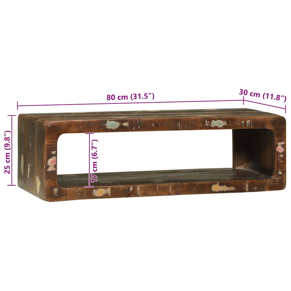 Mobile TV 80 x 30 x 25 cm Legno massello di recupero