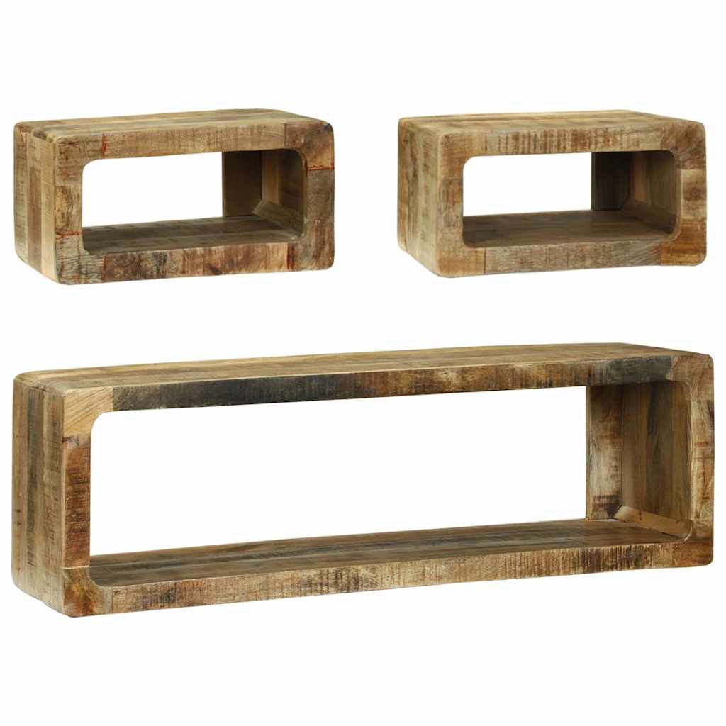 Set di Mobili TV 3 pcs Marrone Legno massello di mango