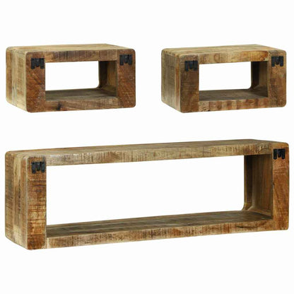 Set mobile TV 3 pcs Marrone Legno massello di mango