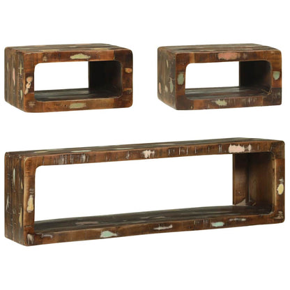 Set mobile TV 3 pcs Multicolore Legno massello di recupero