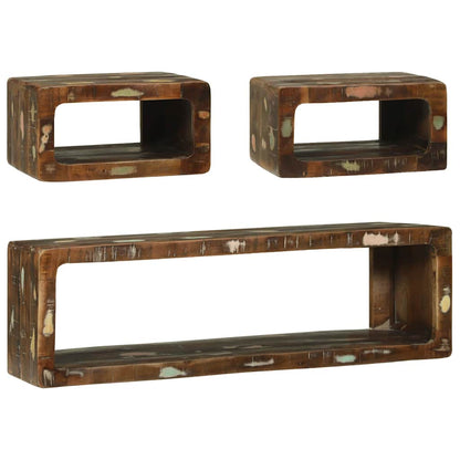 Set mobile TV 3 pcs Multicolore Legno massello di recupero