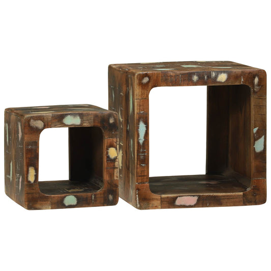 Unità TV 2 pcs Multicolore Legno Recuperato Massello | homemem39