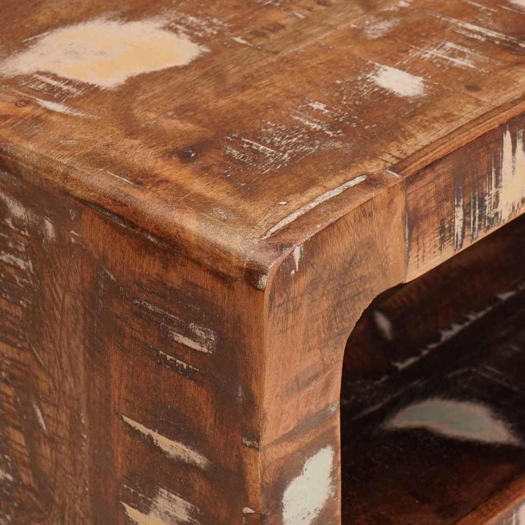 Tavolino Marrone 40 x 32 x 46 cm Legno Recuperato Massello