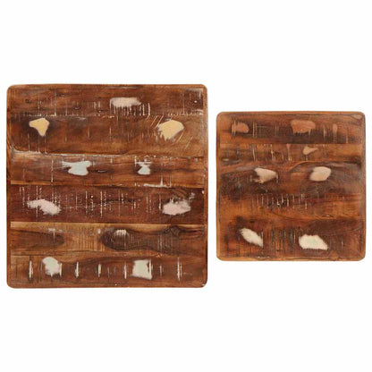Tavoli da annidamento 2 pcs Marrone Legno Recuperato Massello