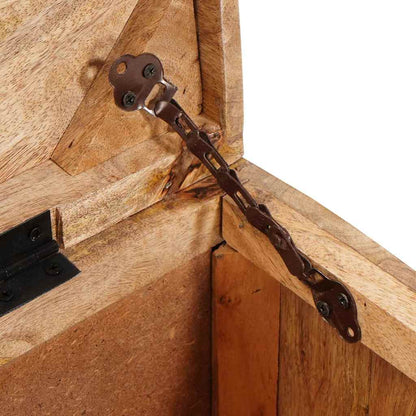 Scatola di Stoccaggio con porta Marrone Legno di mango massello