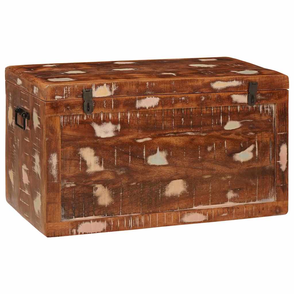 Scatola di Stoccaggio con porta Marrone Legno di mango massello