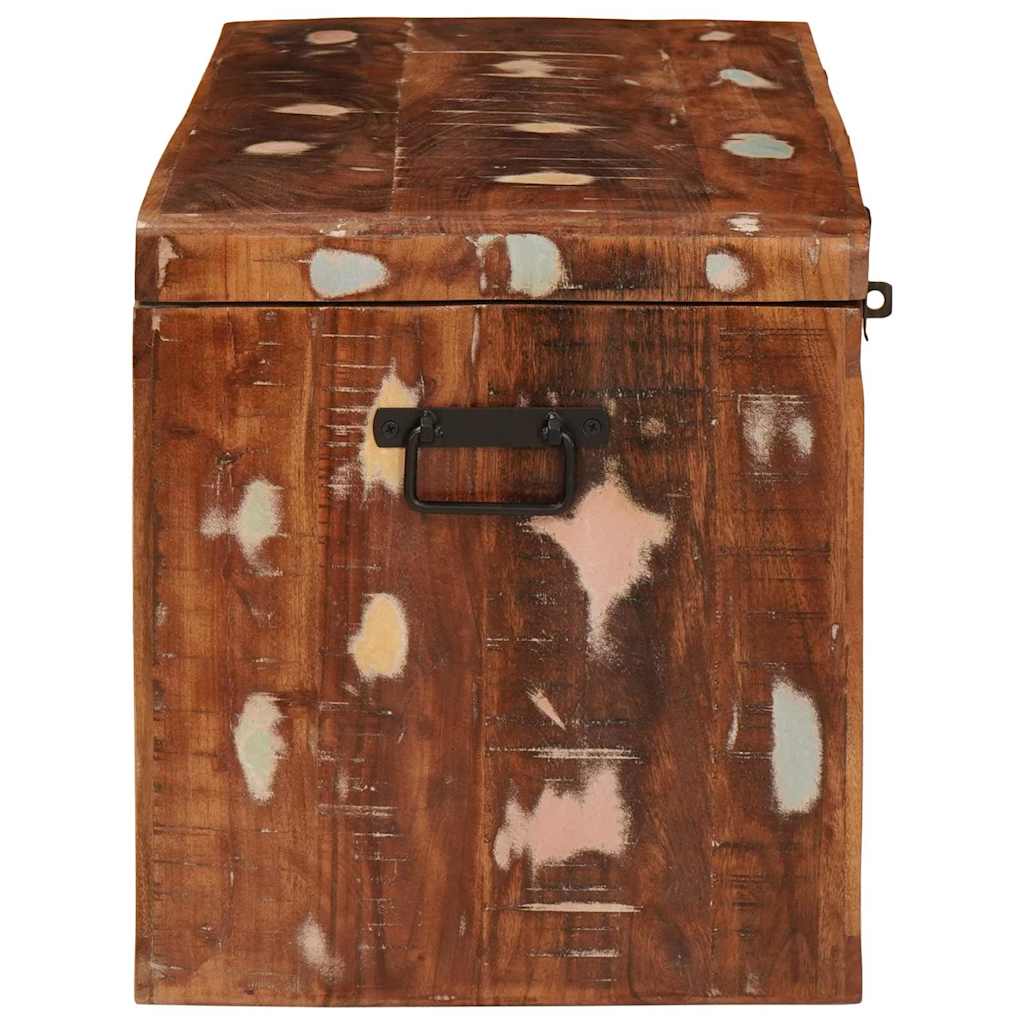 Scatola di Stoccaggio con porta Marrone Legno di mango massello